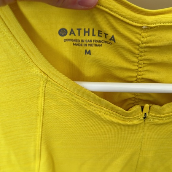 Athleta Bright Yellow Rash Guard Sun Shirt UPF - Picture 2 of 7